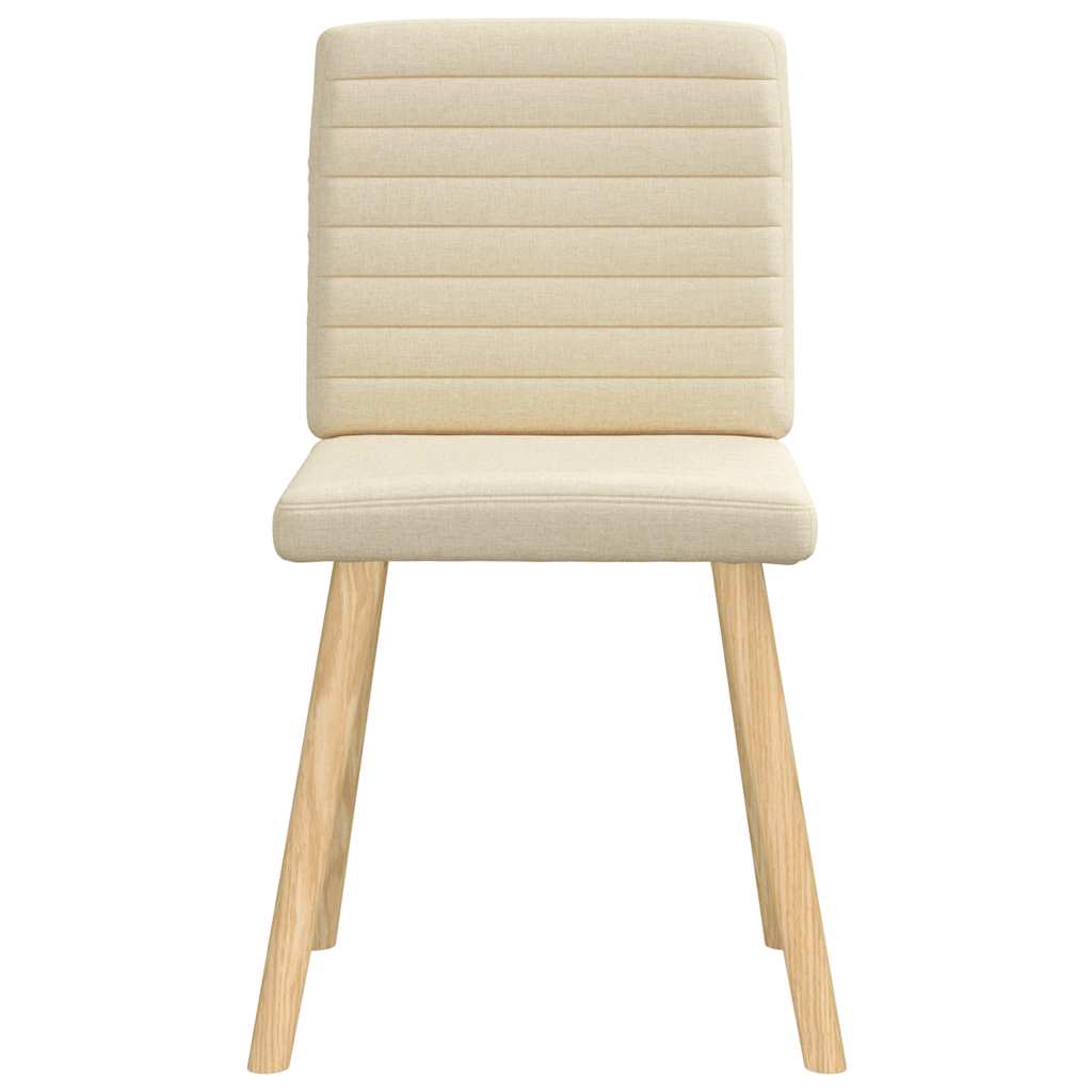 vidaXL Esszimmerstühle 6 Stk. Creme Stoff