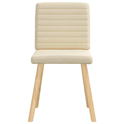 vidaXL Esszimmerstühle 6 Stk. Creme Stoff
