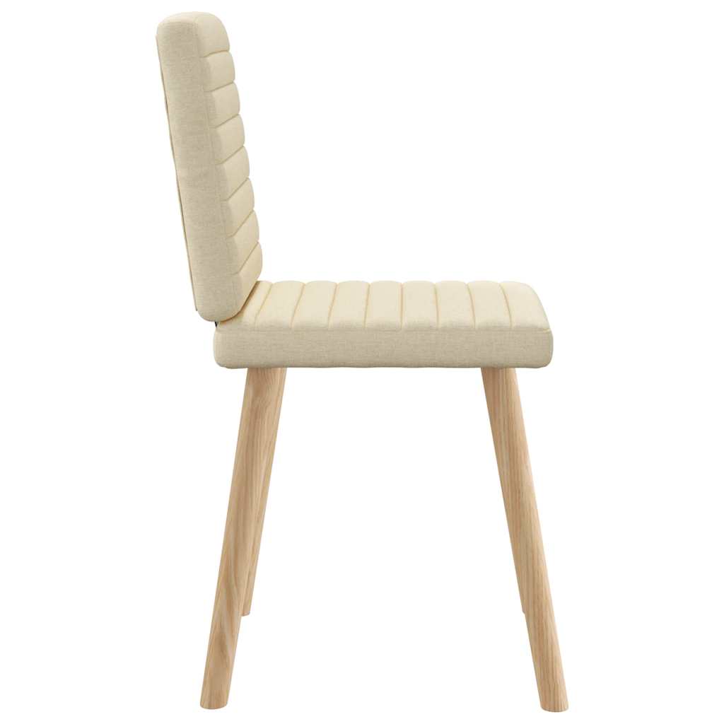 vidaXL Esszimmerstühle 6 Stk. Creme Stoff