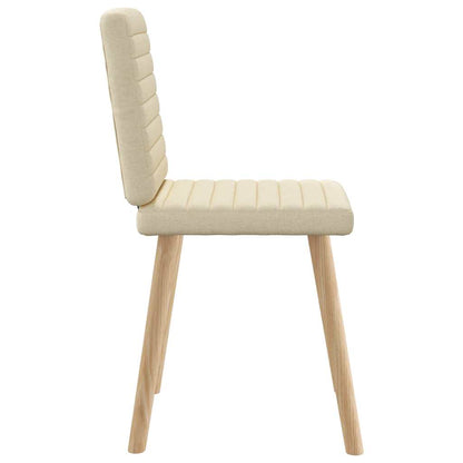 vidaXL Esszimmerstühle 6 Stk. Creme Stoff