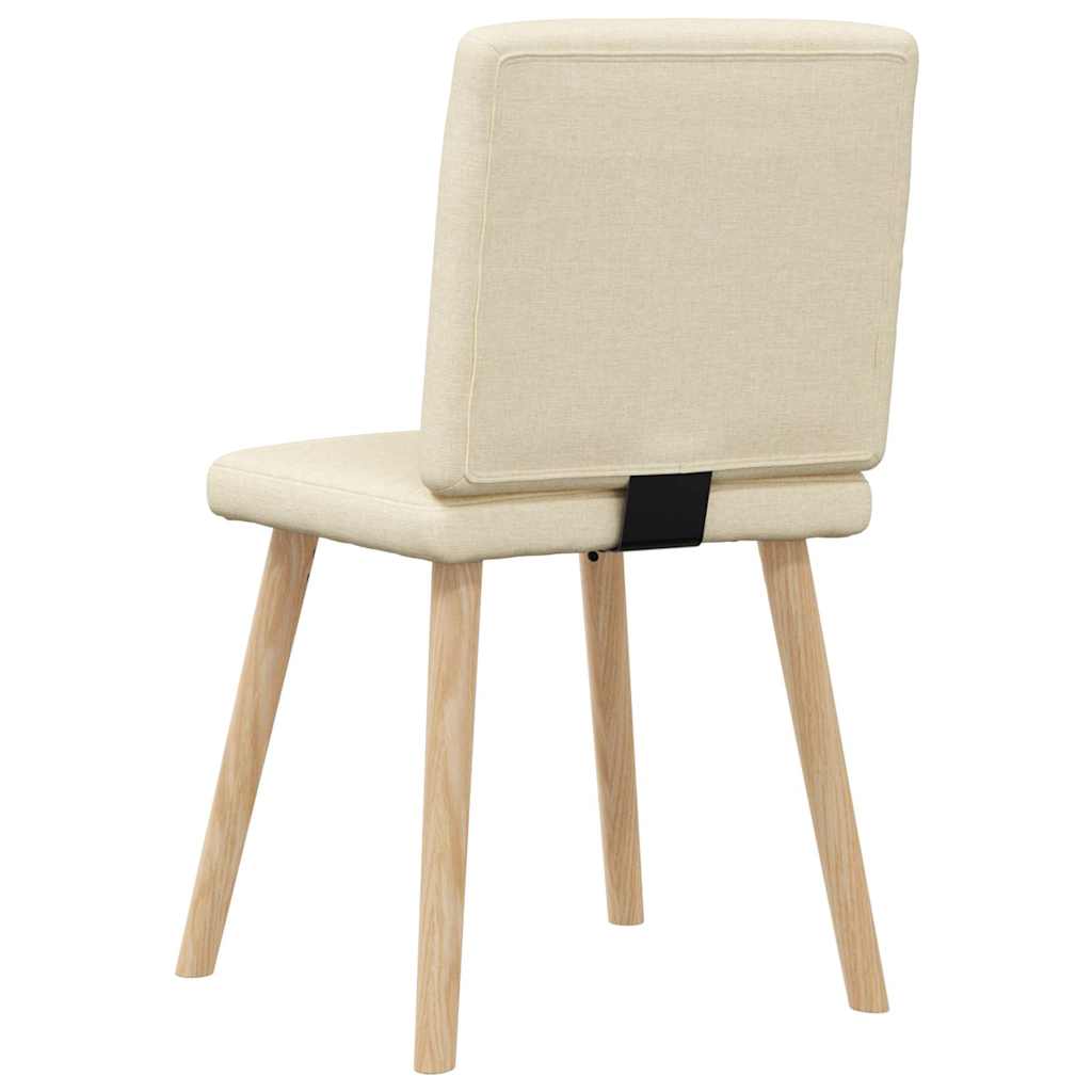 vidaXL Esszimmerstühle 6 Stk. Creme Stoff