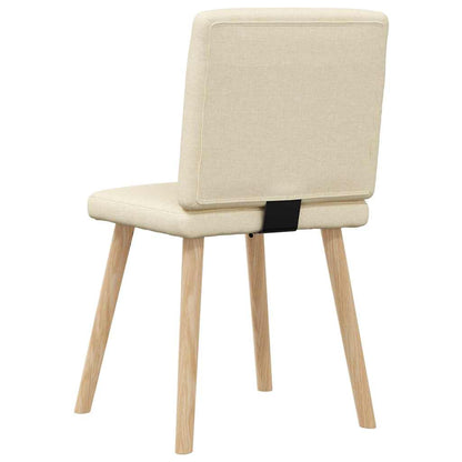 vidaXL Esszimmerstühle 6 Stk. Creme Stoff
