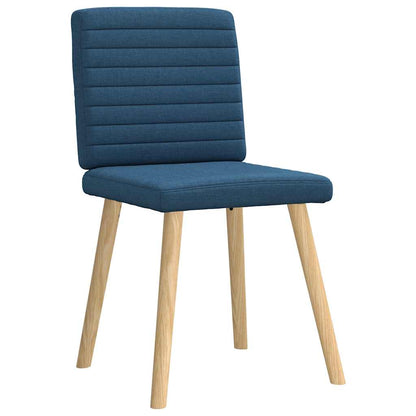 vidaXL Esszimmerstühle 6 Stk. Blau Stoff