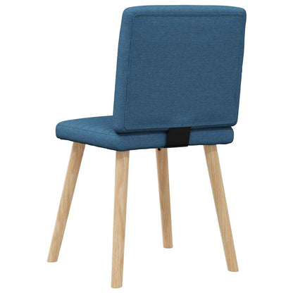 vidaXL Esszimmerstühle 6 Stk. Blau Stoff
