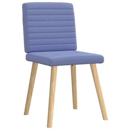 vidaXL Esszimmerstühle 6 Stk. Jeansblau Stoff
