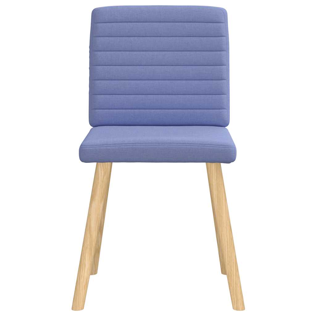 vidaXL Esszimmerstühle 6 Stk. Jeansblau Stoff