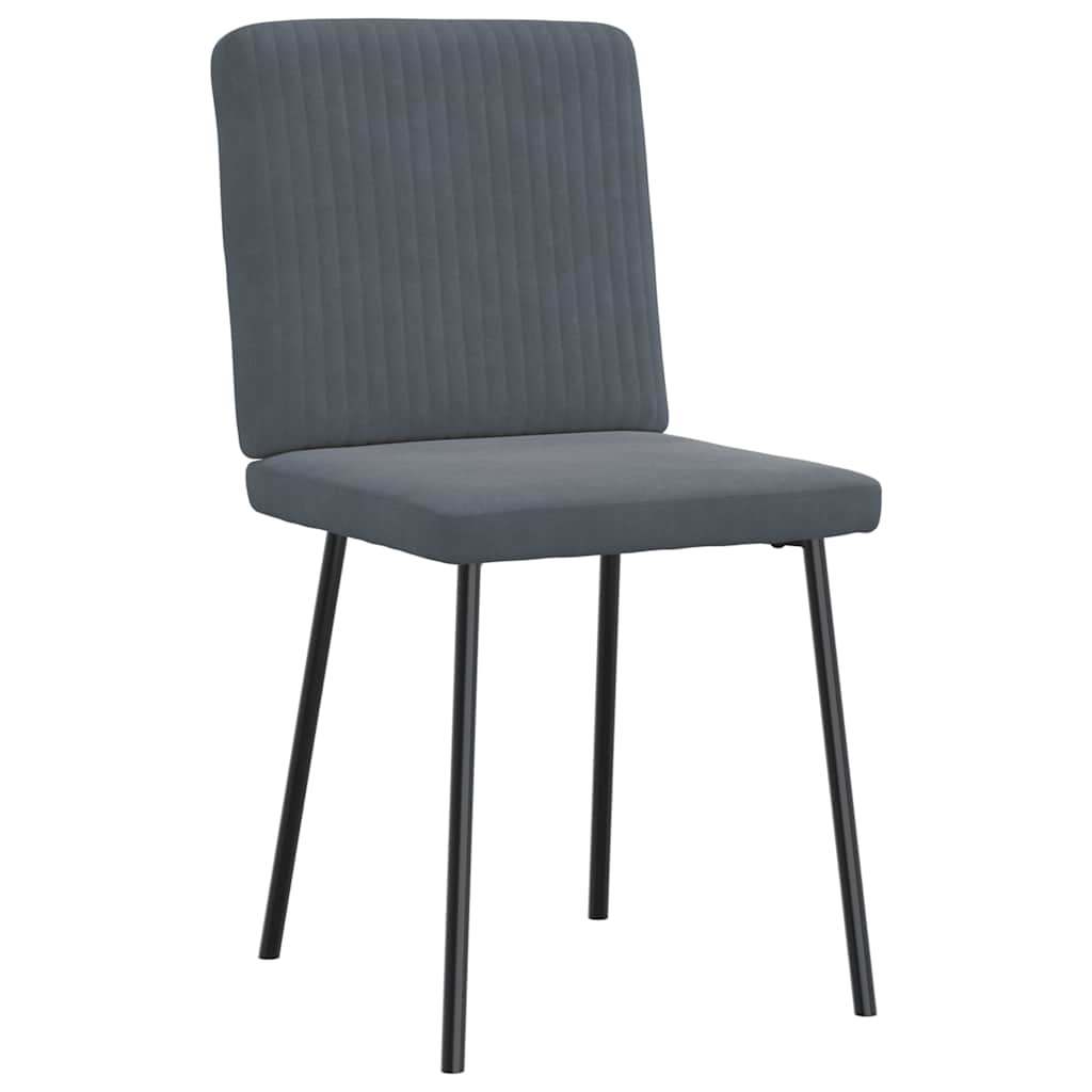 vidaXL Esszimmerstühle 6 Stk. Dunkelgrau Samt