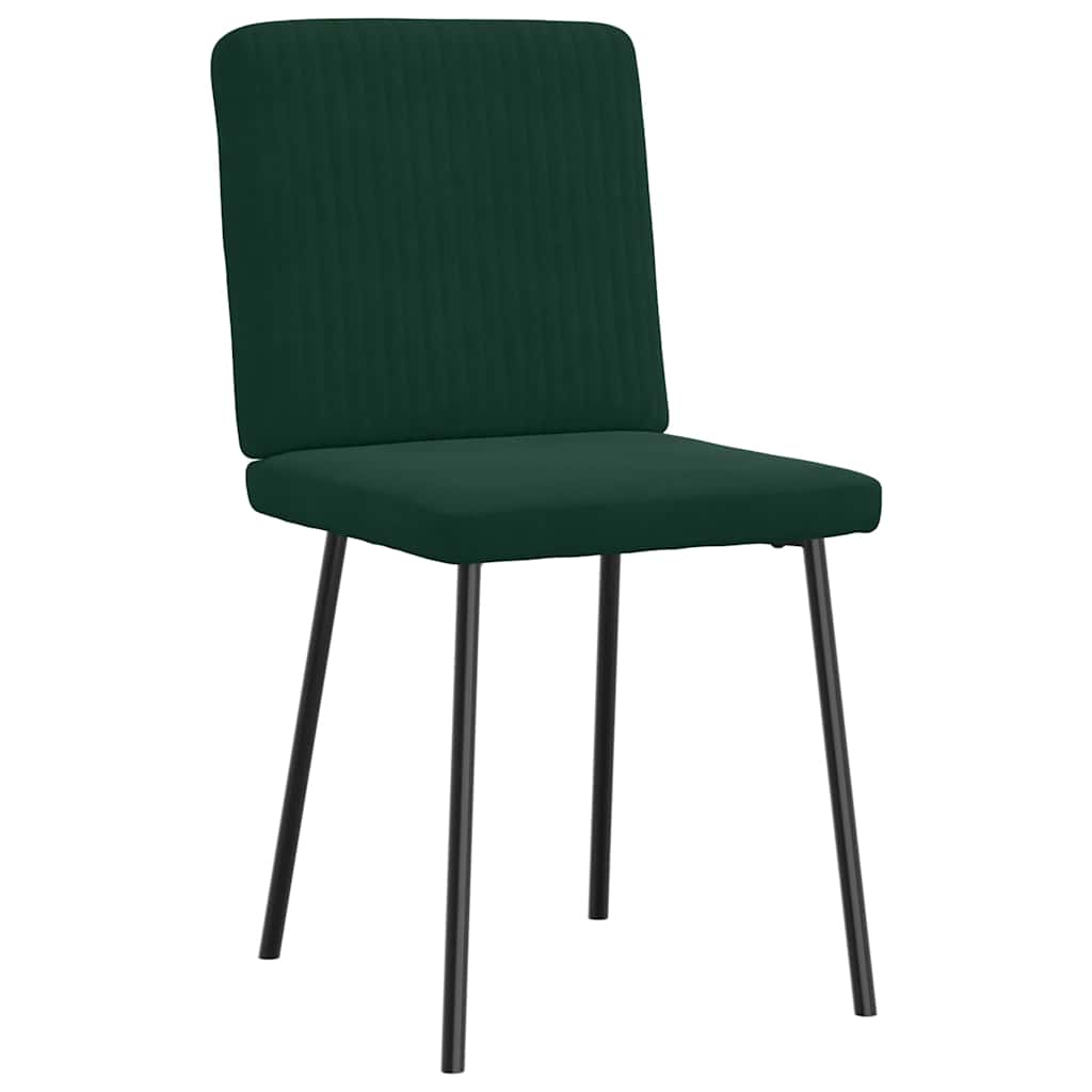 vidaXL Chaises de salle à manger 6 pcs Vert foncé Velours