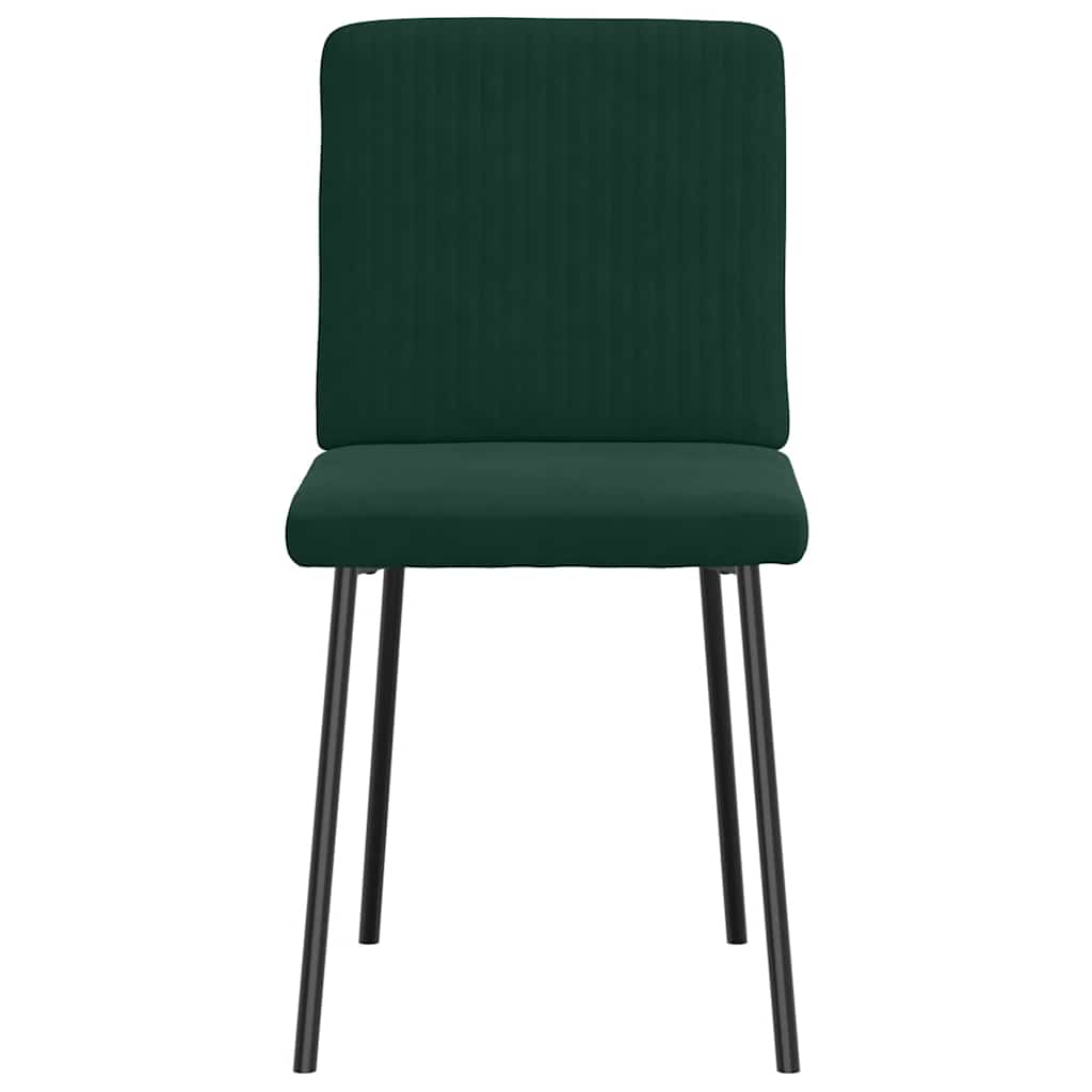 vidaXL Chaises de salle à manger 6 pcs Vert foncé Velours
