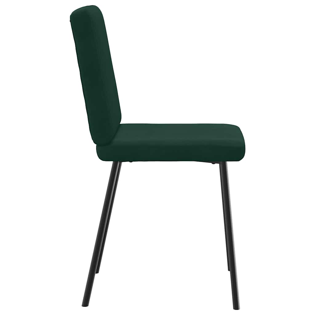 vidaXL Chaises de salle à manger 6 pcs Vert foncé Velours