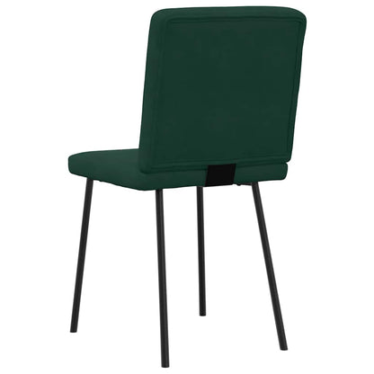 vidaXL Chaises de salle à manger 6 pcs Vert foncé Velours