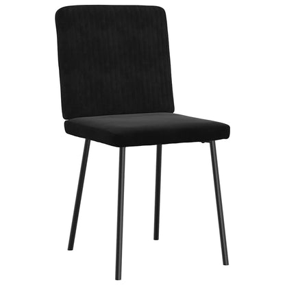 vidaXL Chaises de salle à manger 6 pcs Velours noir
