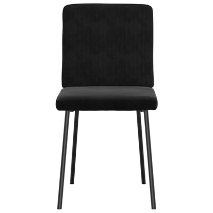 vidaXL Chaises de salle à manger 6 pcs Velours noir