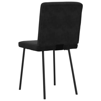 vidaXL Chaises de salle à manger 6 pcs Velours noir