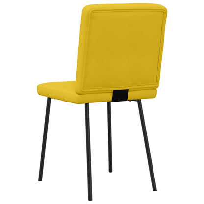 vidaXL Chaises de salle à manger 6 pcs Velours jaune