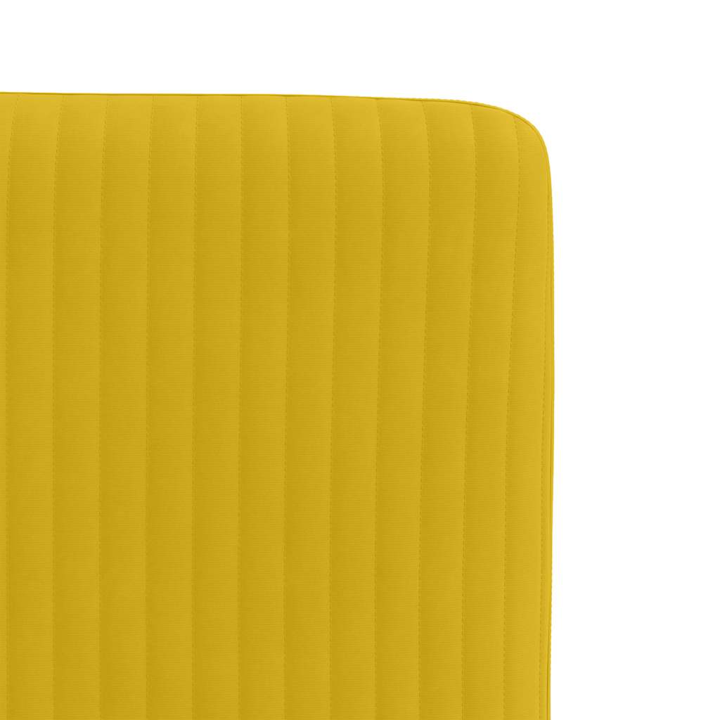 vidaXL Chaises de salle à manger 6 pcs Velours jaune