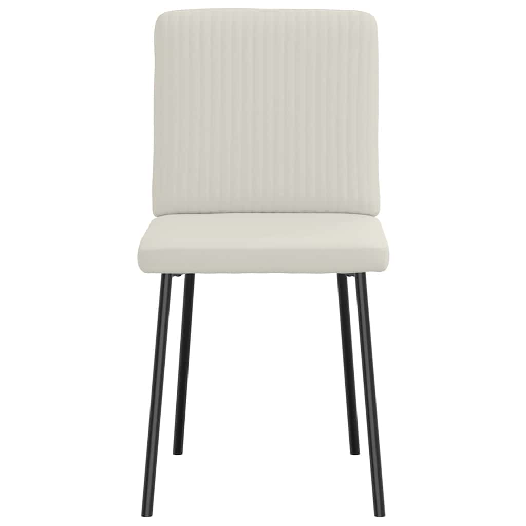 vidaXL Esszimmerstühle 6 Stk. Creme Samt