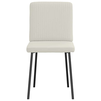 vidaXL Esszimmerstühle 6 Stk. Creme Samt