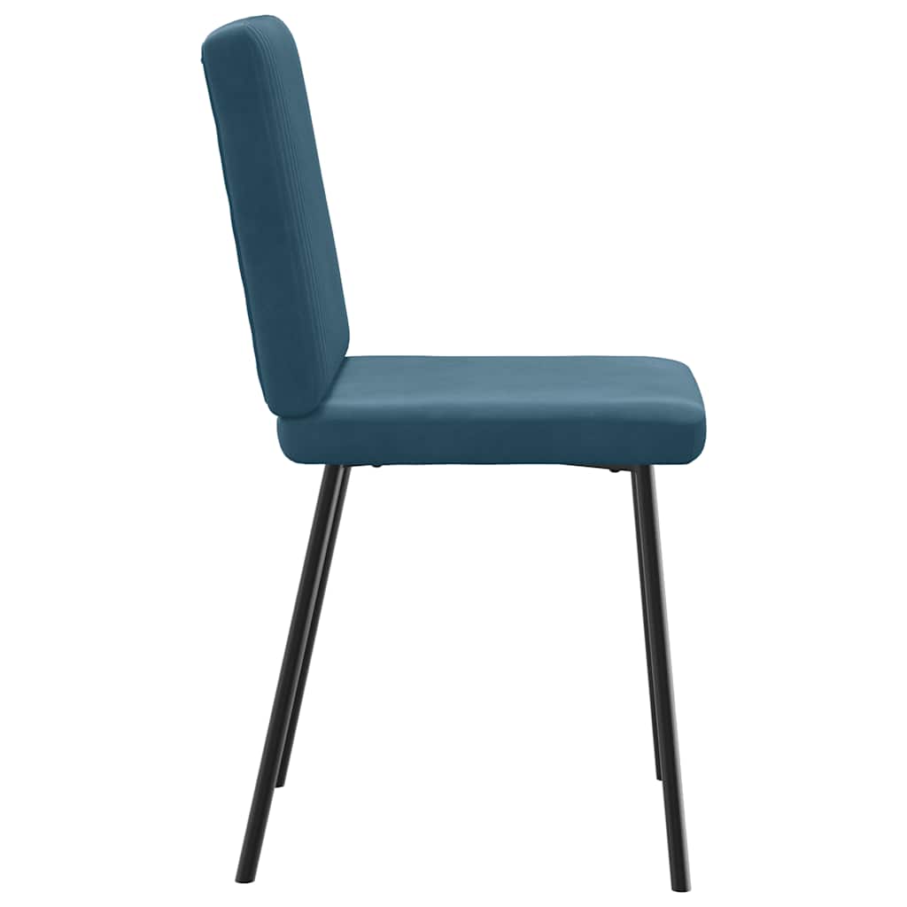vidaXL Chaises de salle à manger 6 pcs Bleu velours