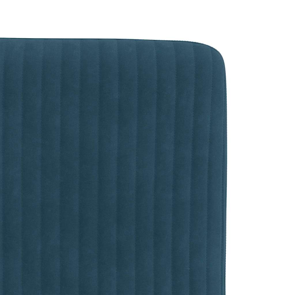 vidaXL Chaises de salle à manger 6 pcs Bleu velours