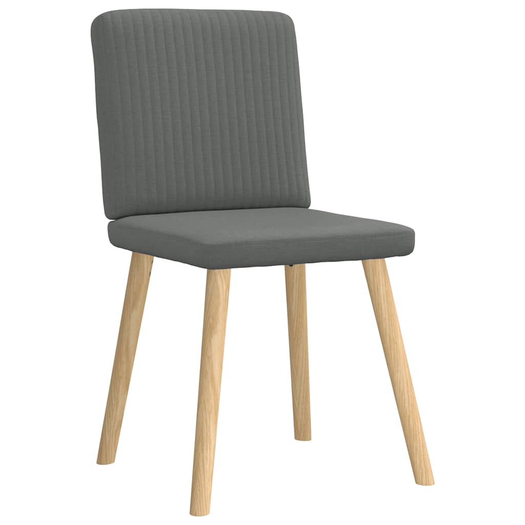 vidaXL Chaises de salle à manger 6 pcs Tissu gris foncé