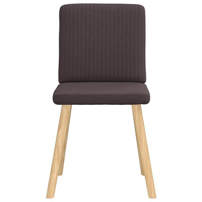 vidaXL Esszimmerstühle 6 Stk. Dunkelbraun Stoff