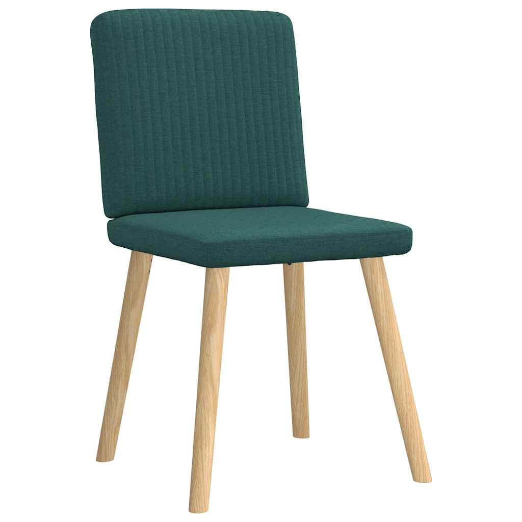 vidaXL Chaises de salle à manger 6 pcs Tissu vert foncé