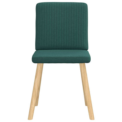vidaXL Chaises de salle à manger 6 pcs Tissu vert foncé