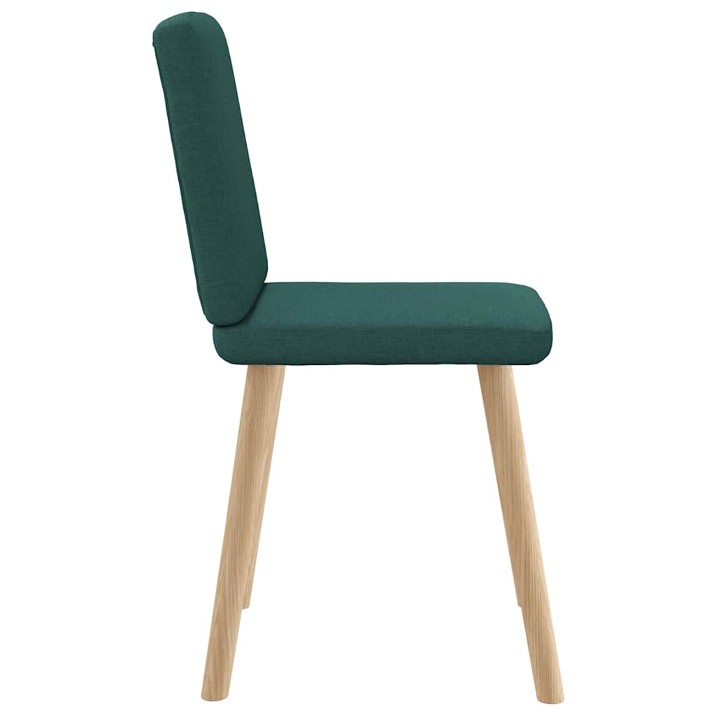 vidaXL Chaises de salle à manger 6 pcs Tissu vert foncé