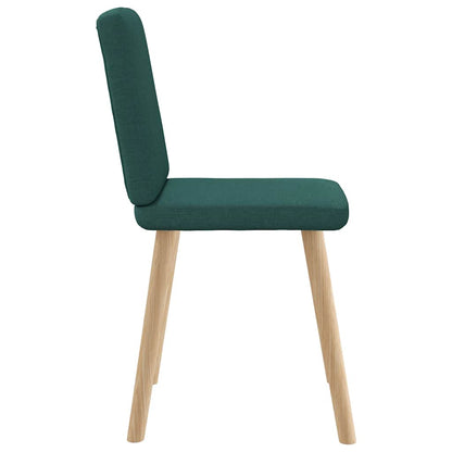 vidaXL Chaises de salle à manger 6 pcs Tissu vert foncé