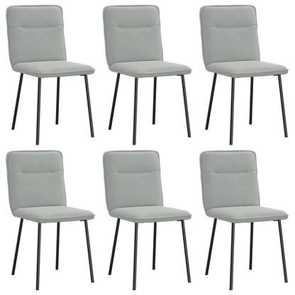 vidaXL Chaises de salle à manger 6 pcs Gris clair Velours