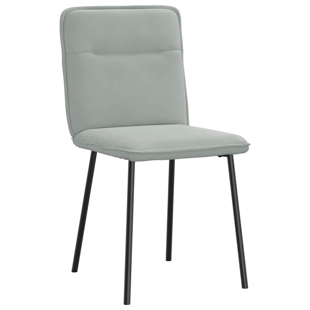 vidaXL Chaises de salle à manger 6 pcs Gris clair Velours
