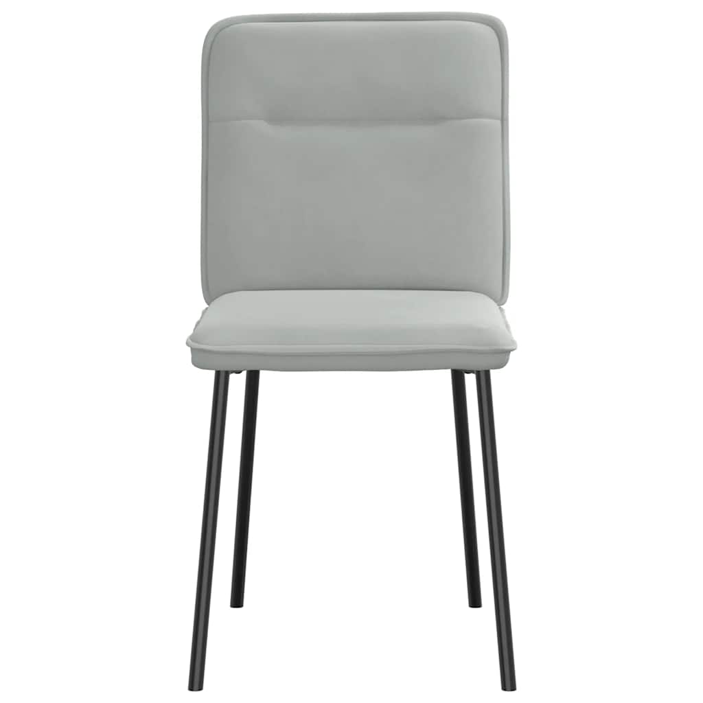 vidaXL Chaises de salle à manger 6 pcs Gris clair Velours