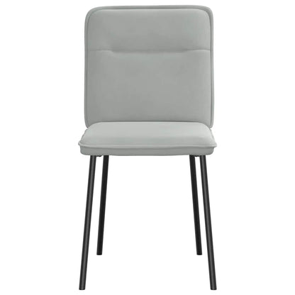 vidaXL Chaises de salle à manger 6 pcs Gris clair Velours