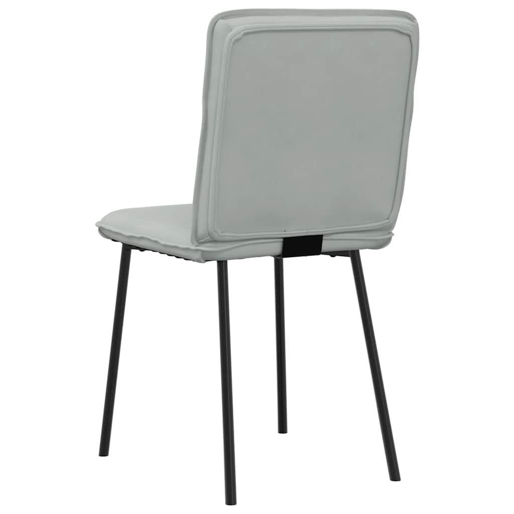 vidaXL Chaises de salle à manger 6 pcs Gris clair Velours
