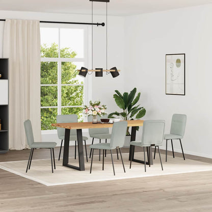 vidaXL Chaises de salle à manger 6 pcs Gris clair Velours