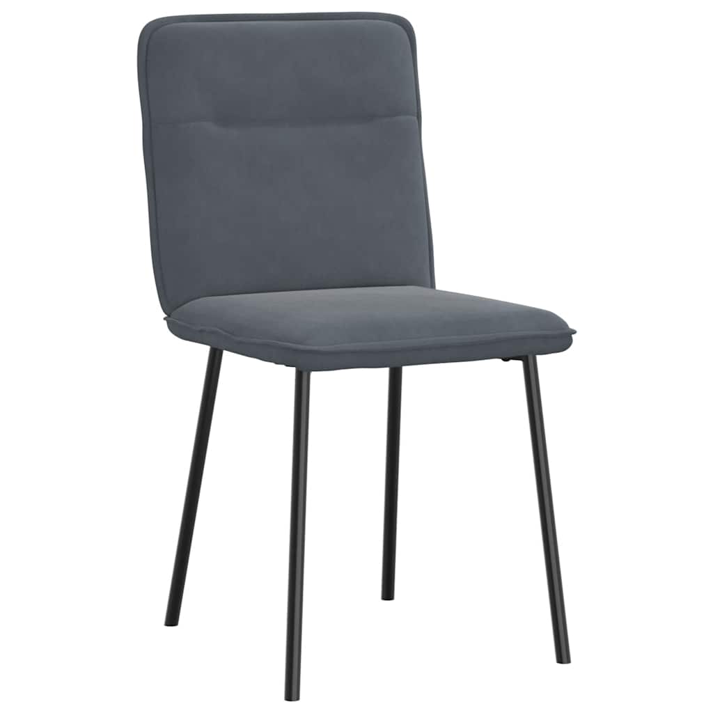 vidaXL Chaises de salle à manger 6 pcs Velours gris foncé