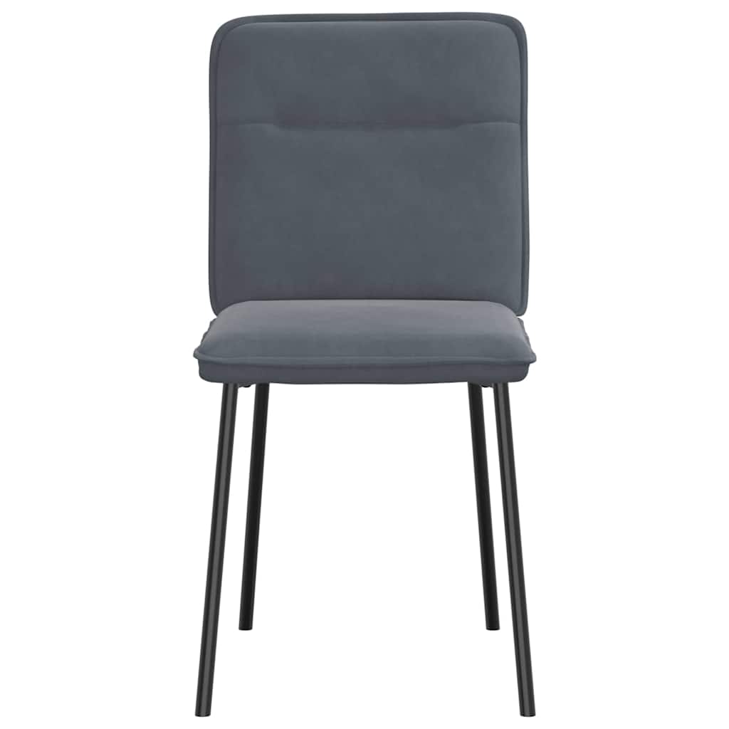 vidaXL Chaises de salle à manger 6 pcs Velours gris foncé