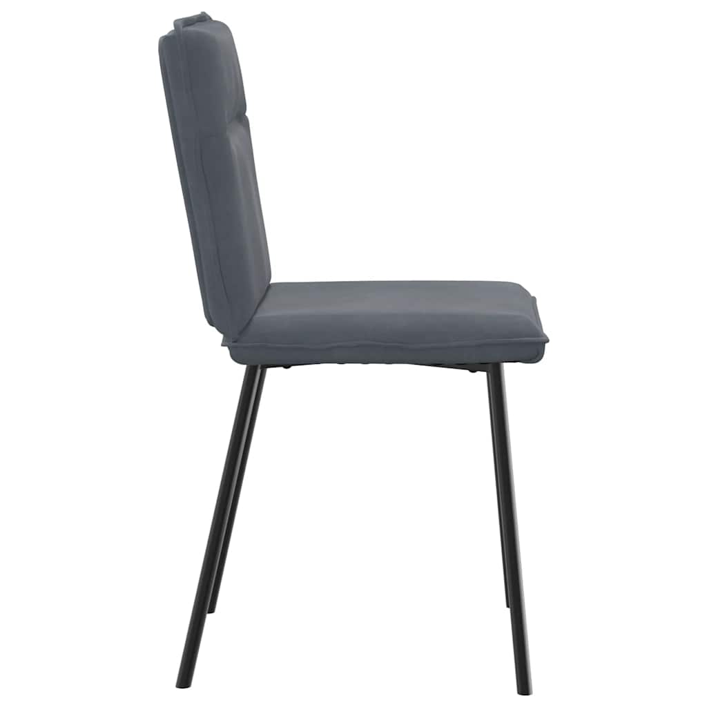 vidaXL Chaises de salle à manger 6 pcs Velours gris foncé