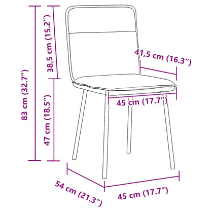 vidaXL Chaises de salle à manger 6 pcs Velours gris foncé