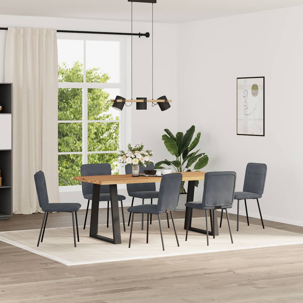 vidaXL Chaises de salle à manger 6 pcs Velours gris foncé