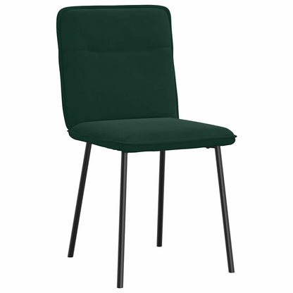 vidaXL Chaises de salle à manger 6 pcs Vert foncé Velours