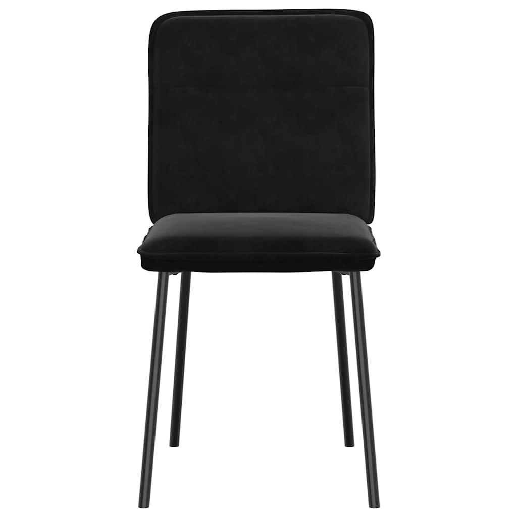vidaXL Esszimmerstühle 6 Stk. Schwarz Samt
