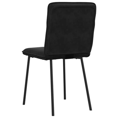 vidaXL Esszimmerstühle 6 Stk. Schwarz Samt