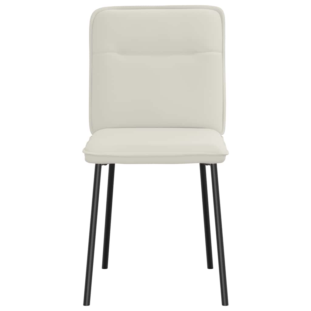 vidaXL Chaises de salle à manger 6 pcs Crème Velours
