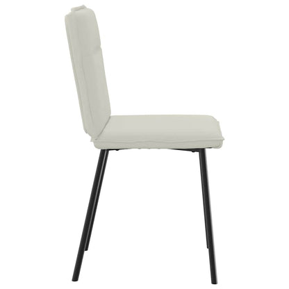 vidaXL Chaises de salle à manger 6 pcs Crème Velours