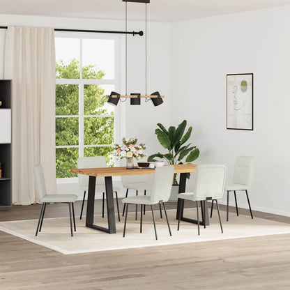 vidaXL Chaises de salle à manger 6 pcs Crème Velours