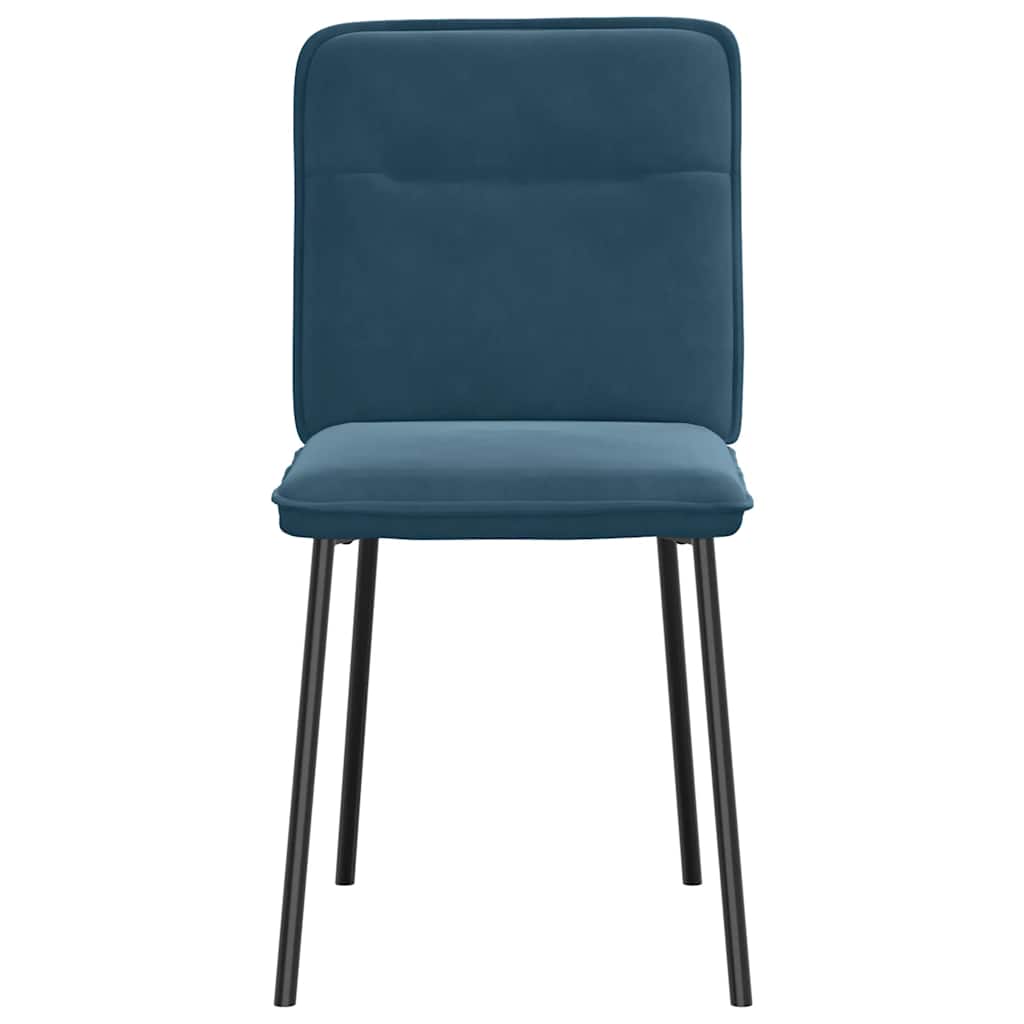 vidaXL Chaises de salle à manger 6 pcs Bleu velours