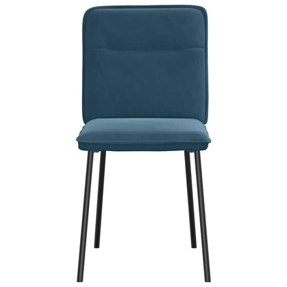 vidaXL Chaises de salle à manger 6 pcs Bleu velours