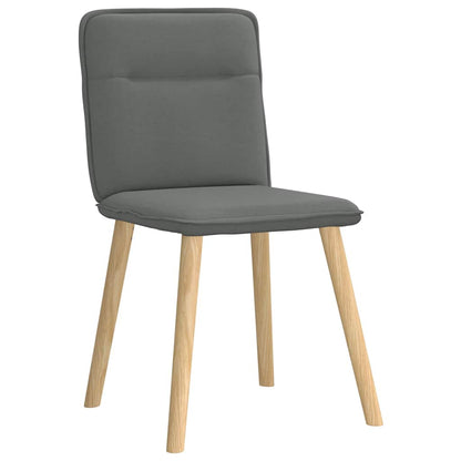 vidaXL Esszimmerstühle 6 Stk. Dunkelgrau Stoff